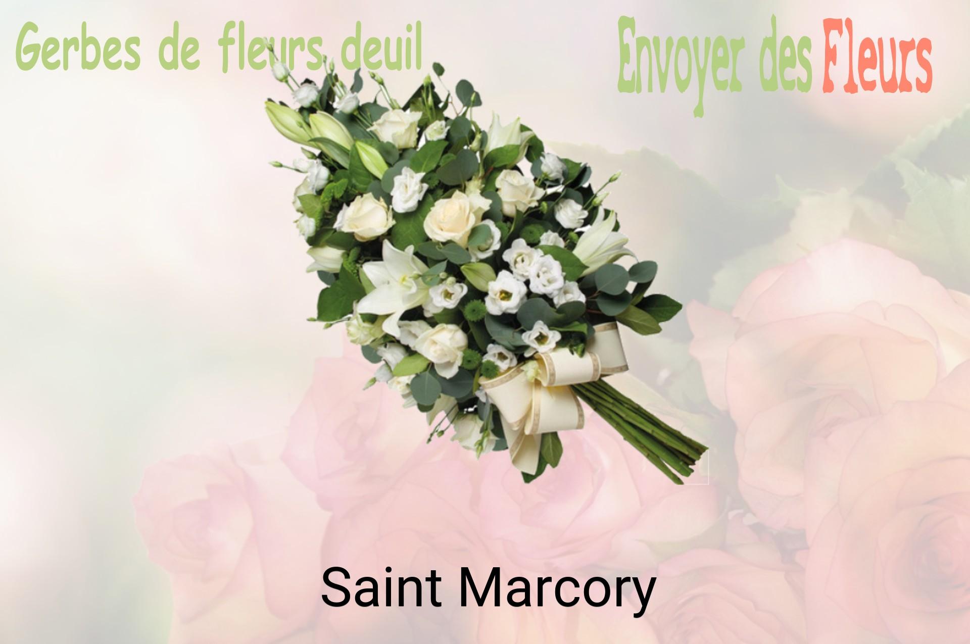 Gerbe de fleurs de deuil livrée à Saint-Marcory